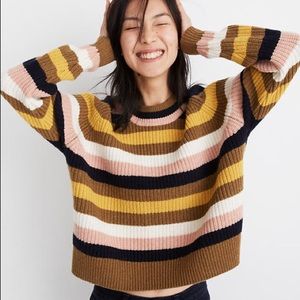 Madewell Striped Tilden Pullover